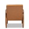 Baxton Studio Sorrento Mid-Century Modern Tan Faux Leather and Walnut Brown Finished Wood Lounge Chair 175-10977-Zoro - alternate 2